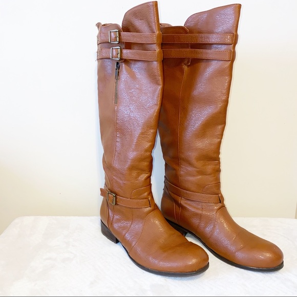 Dolce Vita Shoes - Dolce Vita Knee High Tall Tan Leather Boots 8